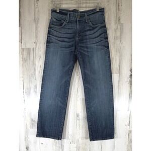7 For All Mankind Mens Austyn Jeans 30x27 Straight Leg Dark Wash Whiskered Fade